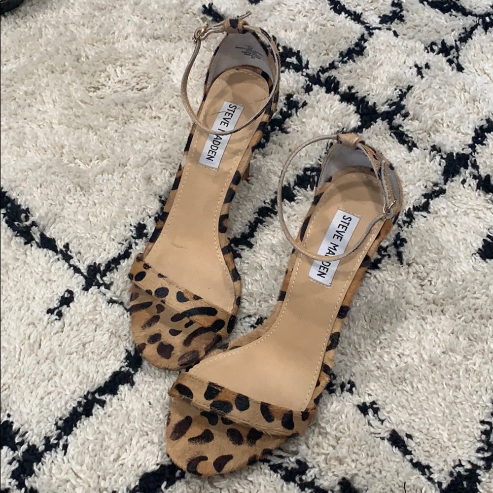 Steve Madden Animal Print Strappy Heels